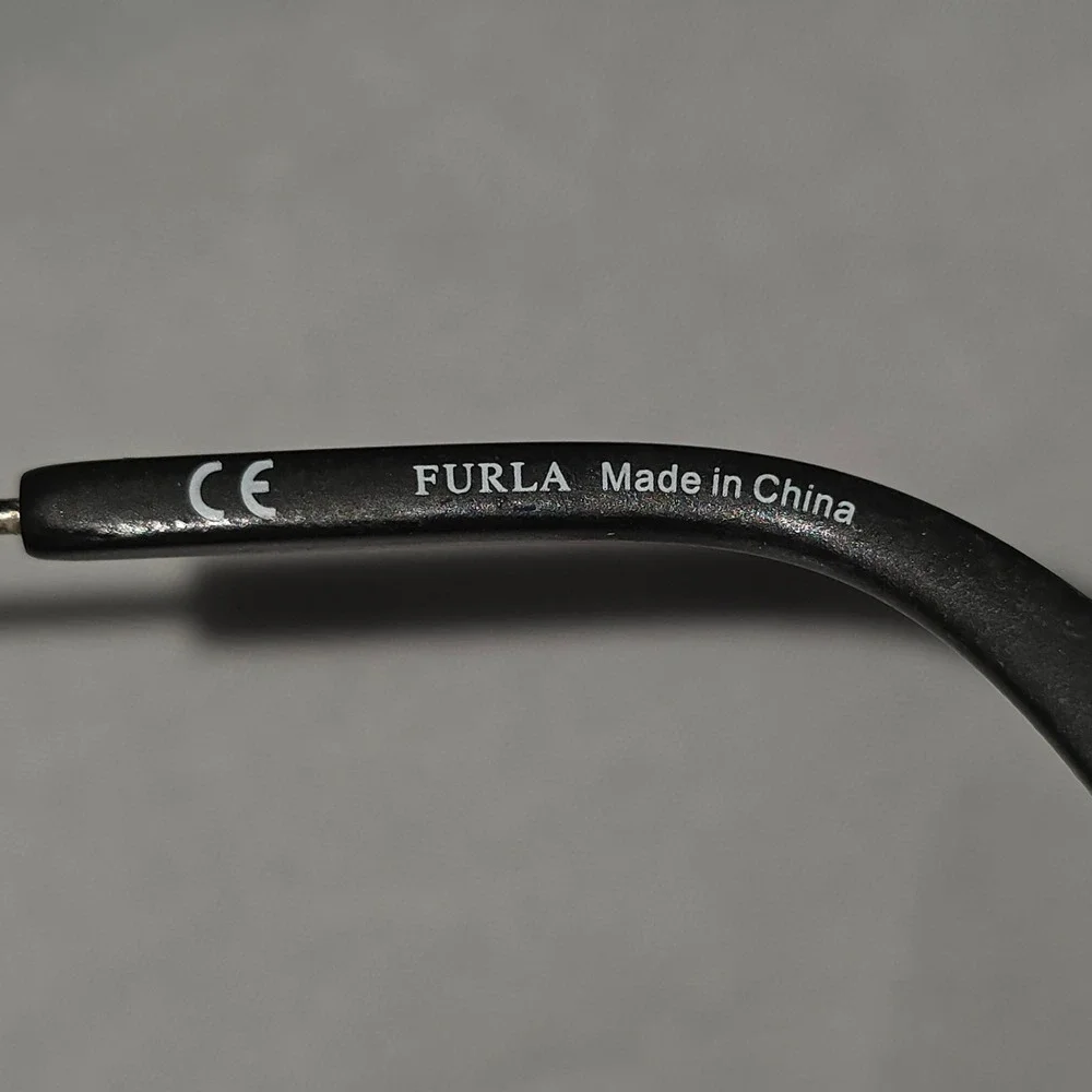 Furla VFU433K Cat Eye Eyeglasses Grey Tortoise Pink‎ Accents 721Y 135 with Case
